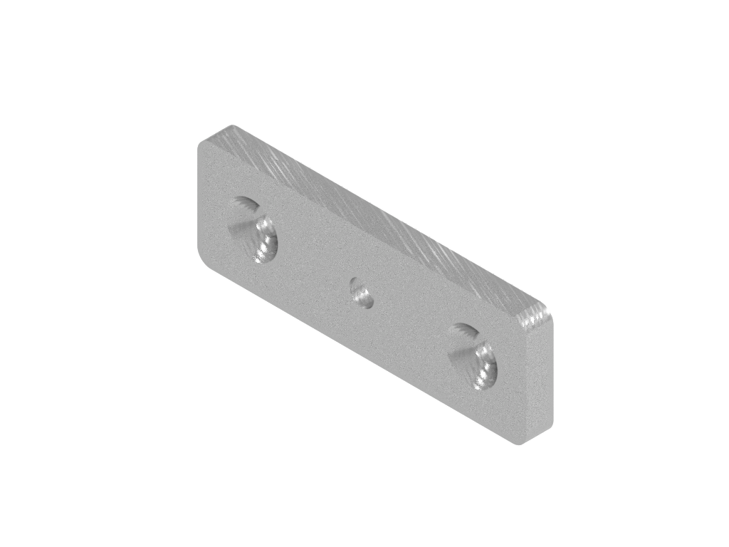 T-Connector Plate 40x120x10 , 3-Hole , Laser cut STEEL