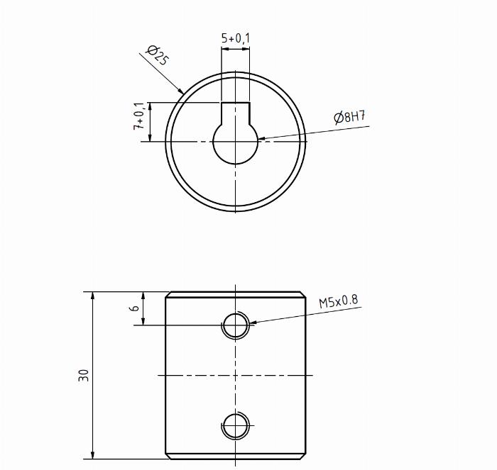 Bague de serrage pour tôle fixation, d=25mm en acier