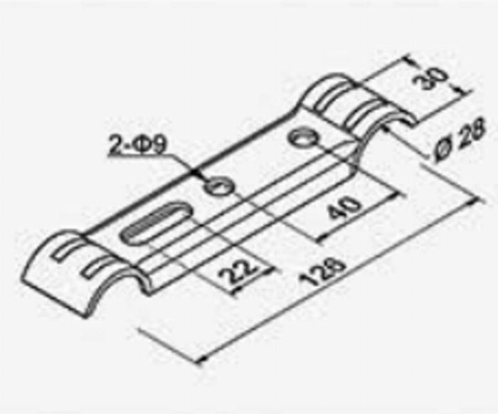 MT-5109W - Cinghia di montaggio per rotelle per ruote placcate

