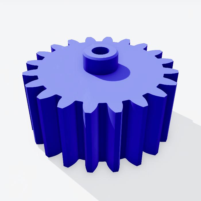PA Ingranaggio cilindrico a denti dritti Modulo 4, 20 denti, larghezza 40 mm - Foro 10 mm