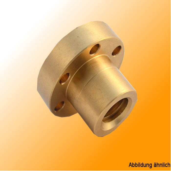 Trapezoidal spindle nut - Flange EBFM 12x3 gunmetal right for small and medium speeds