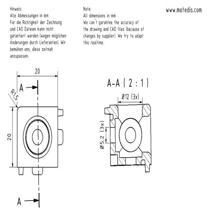 Cuscinetto lineare per assi da 12 mm