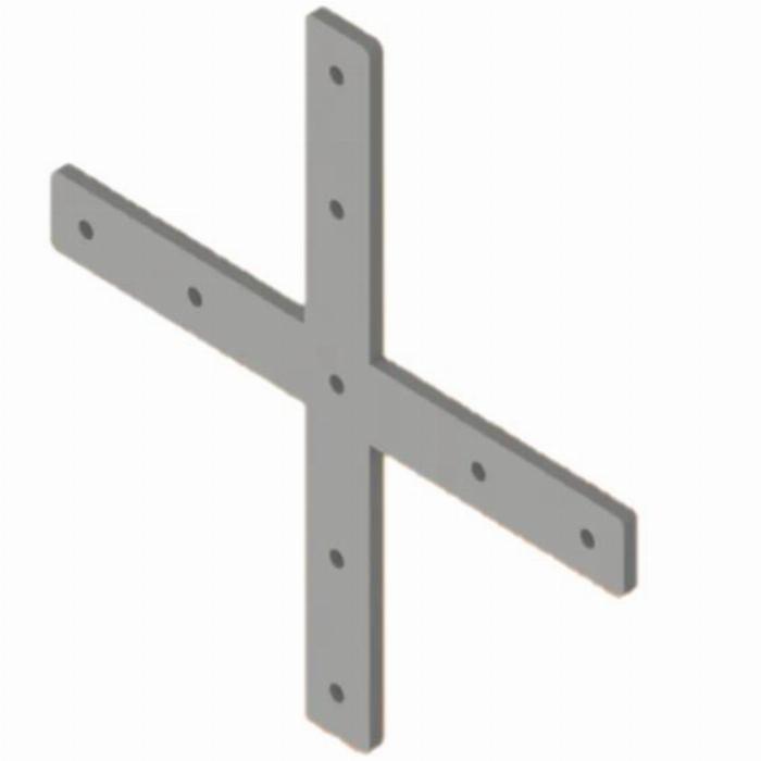 Piastra di collegamento a croce a laser in alluminio 36x140x8