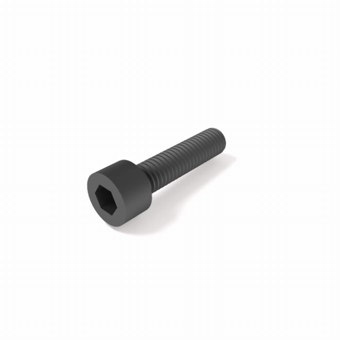 Vis noir M6x25 SW pour tube rond 28 mm