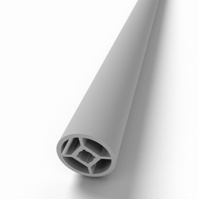 Circular tube with core aluminium anodized 28mm