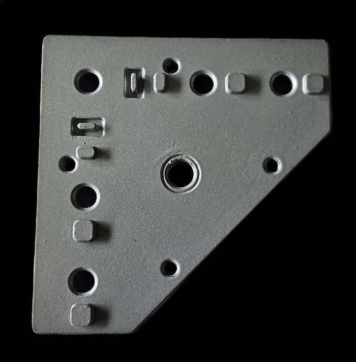 Piastra di base in alluminio con scanalatura 8 per rulli di sollevamento 60