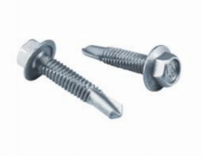 Hexagon sheet metal screw with sealing washer S5,5x25 Stainless steel