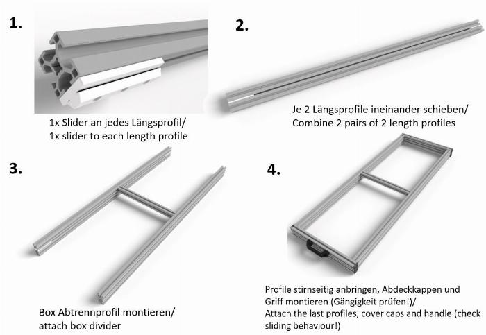 Removable rear Configurator with aluminum profiles