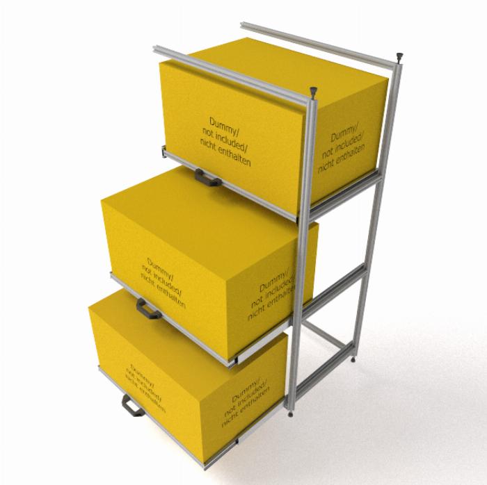 Garage posteriore con configuratore scorrevole telescopico con moduli aggiuntivi